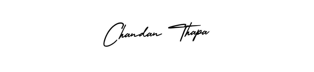 How to make Chandan Thapa signature? AmerikaSignatureDemo-Regular is a professional autograph style. Create handwritten signature for Chandan Thapa name. Chandan Thapa signature style 3 images and pictures png