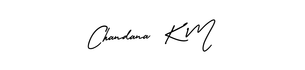 It looks lik you need a new signature style for name Chandana  K M. Design unique handwritten (AmerikaSignatureDemo-Regular) signature with our free signature maker in just a few clicks. Chandana  K M signature style 3 images and pictures png