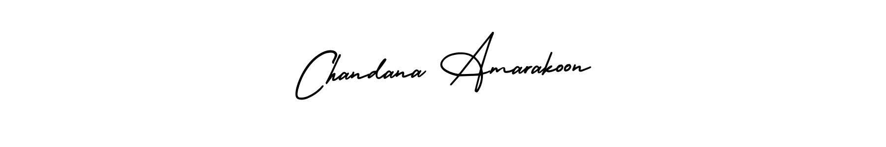 You should practise on your own different ways (AmerikaSignatureDemo-Regular) to write your name (Chandana Amarakoon) in signature. don't let someone else do it for you. Chandana Amarakoon signature style 3 images and pictures png