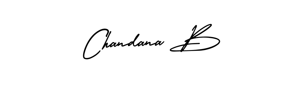 How to make Chandana B signature? AmerikaSignatureDemo-Regular is a professional autograph style. Create handwritten signature for Chandana B name. Chandana B signature style 3 images and pictures png