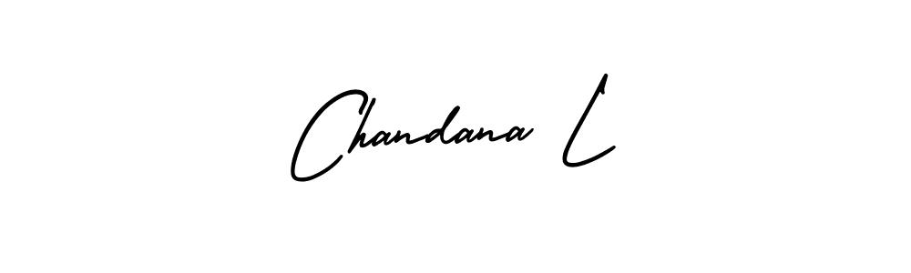 Also You can easily find your signature by using the search form. We will create Chandana L name handwritten signature images for you free of cost using AmerikaSignatureDemo-Regular sign style. Chandana L signature style 3 images and pictures png