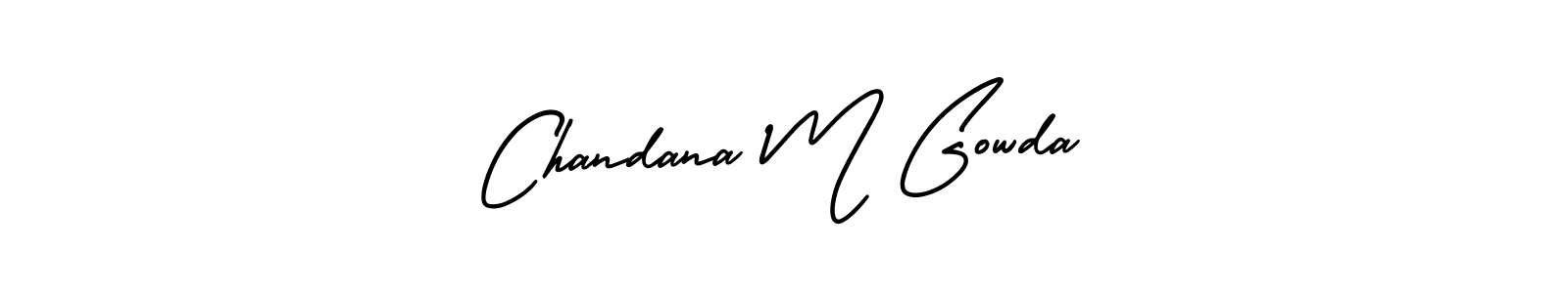 It looks lik you need a new signature style for name Chandana M Gowda. Design unique handwritten (AmerikaSignatureDemo-Regular) signature with our free signature maker in just a few clicks. Chandana M Gowda signature style 3 images and pictures png