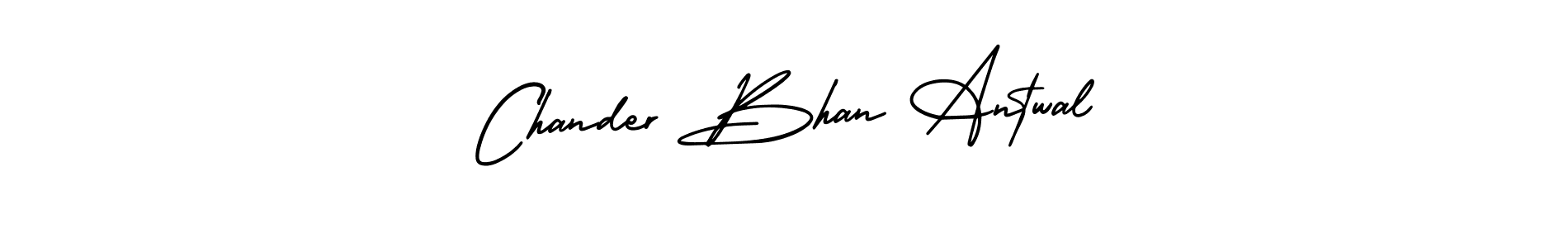 You should practise on your own different ways (AmerikaSignatureDemo-Regular) to write your name (Chander Bhan Antwal) in signature. don't let someone else do it for you. Chander Bhan Antwal signature style 3 images and pictures png