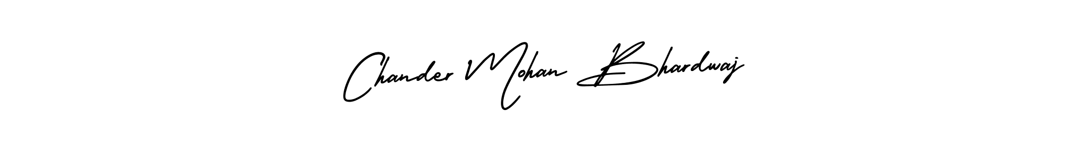 How to make Chander Mohan Bhardwaj name signature. Use AmerikaSignatureDemo-Regular style for creating short signs online. This is the latest handwritten sign. Chander Mohan Bhardwaj signature style 3 images and pictures png