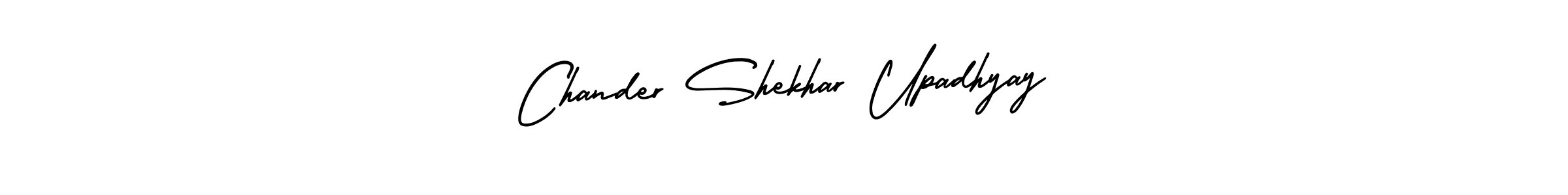 Make a beautiful signature design for name Chander Shekhar Upadhyay. With this signature (AmerikaSignatureDemo-Regular) style, you can create a handwritten signature for free. Chander Shekhar Upadhyay signature style 3 images and pictures png