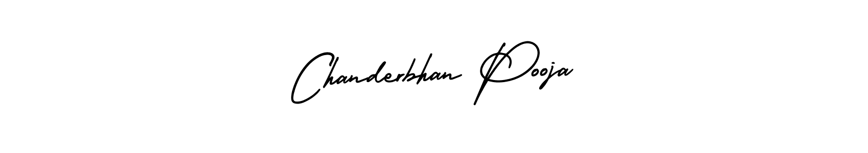 Chanderbhan Pooja stylish signature style. Best Handwritten Sign (AmerikaSignatureDemo-Regular) for my name. Handwritten Signature Collection Ideas for my name Chanderbhan Pooja. Chanderbhan Pooja signature style 3 images and pictures png