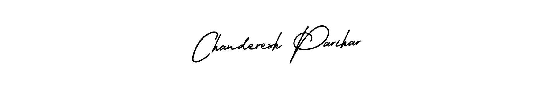 This is the best signature style for the Chanderesh Parihar name. Also you like these signature font (AmerikaSignatureDemo-Regular). Mix name signature. Chanderesh Parihar signature style 3 images and pictures png