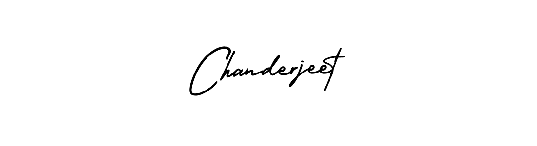 How to make Chanderjeet name signature. Use AmerikaSignatureDemo-Regular style for creating short signs online. This is the latest handwritten sign. Chanderjeet signature style 3 images and pictures png