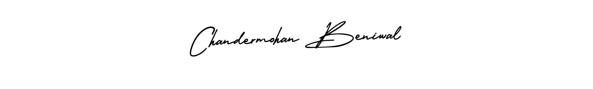 How to make Chandermohan Beniwal name signature. Use AmerikaSignatureDemo-Regular style for creating short signs online. This is the latest handwritten sign. Chandermohan Beniwal signature style 3 images and pictures png