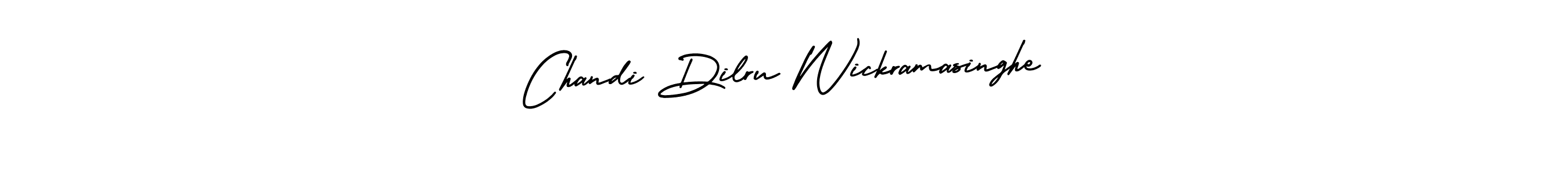 The best way (AmerikaSignatureDemo-Regular) to make a short signature is to pick only two or three words in your name. The name Chandi Dilru Wickramasinghe include a total of six letters. For converting this name. Chandi Dilru Wickramasinghe signature style 3 images and pictures png