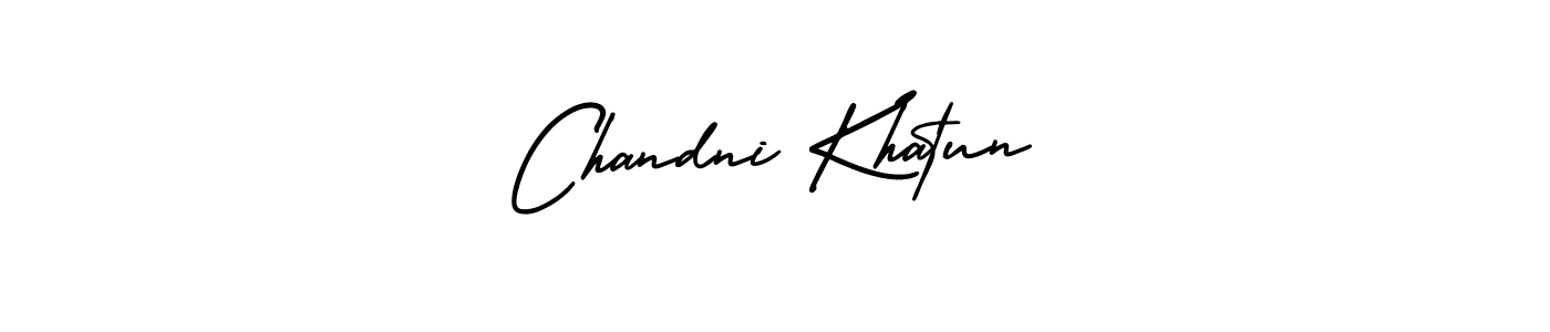 How to make Chandni Khatun signature? AmerikaSignatureDemo-Regular is a professional autograph style. Create handwritten signature for Chandni Khatun name. Chandni Khatun signature style 3 images and pictures png