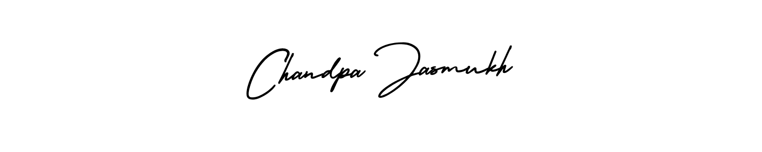 You should practise on your own different ways (AmerikaSignatureDemo-Regular) to write your name (Chandpa Jasmukh) in signature. don't let someone else do it for you. Chandpa Jasmukh signature style 3 images and pictures png