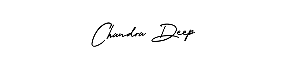 How to make Chandra Deep name signature. Use AmerikaSignatureDemo-Regular style for creating short signs online. This is the latest handwritten sign. Chandra Deep signature style 3 images and pictures png