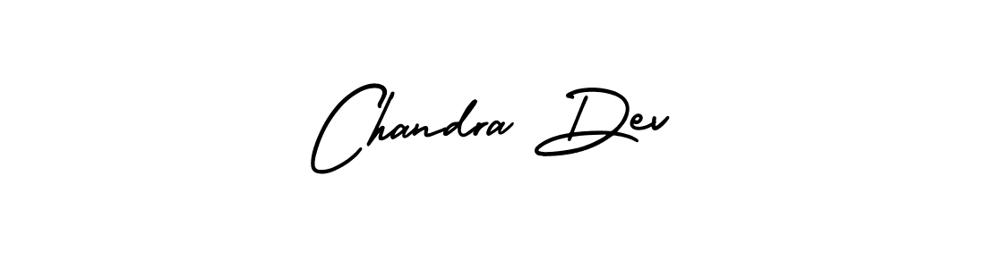 You should practise on your own different ways (AmerikaSignatureDemo-Regular) to write your name (Chandra Dev) in signature. don't let someone else do it for you. Chandra Dev signature style 3 images and pictures png