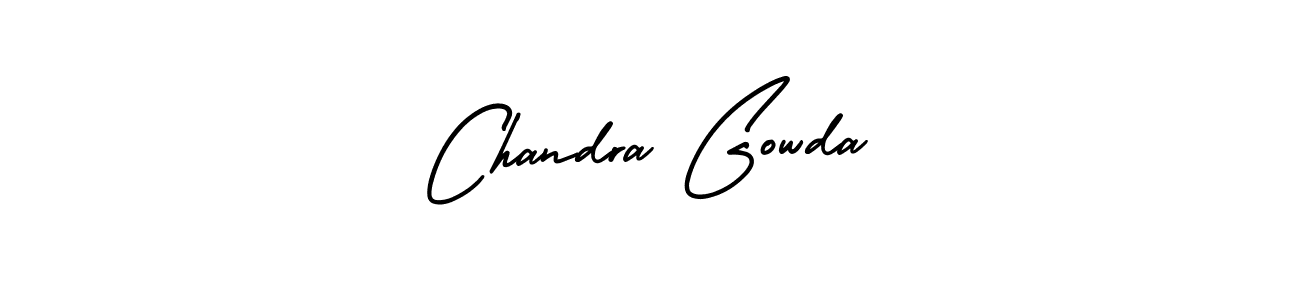 This is the best signature style for the Chandra Gowda name. Also you like these signature font (AmerikaSignatureDemo-Regular). Mix name signature. Chandra Gowda signature style 3 images and pictures png