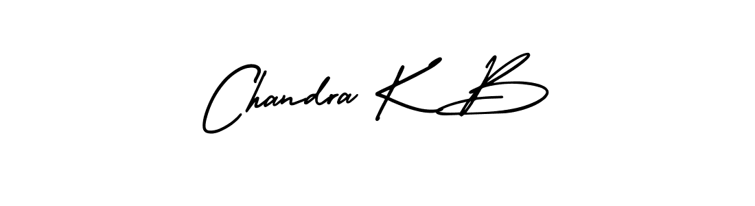 Chandra K B stylish signature style. Best Handwritten Sign (AmerikaSignatureDemo-Regular) for my name. Handwritten Signature Collection Ideas for my name Chandra K B. Chandra K B signature style 3 images and pictures png