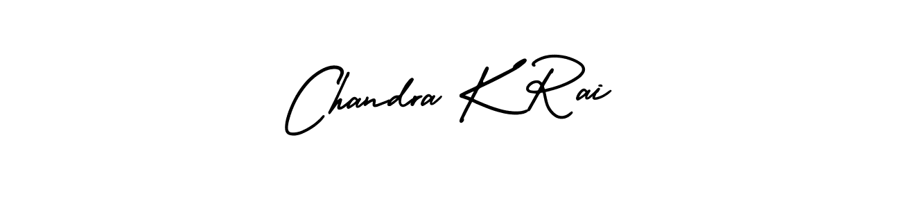 How to make Chandra K Rai signature? AmerikaSignatureDemo-Regular is a professional autograph style. Create handwritten signature for Chandra K Rai name. Chandra K Rai signature style 3 images and pictures png