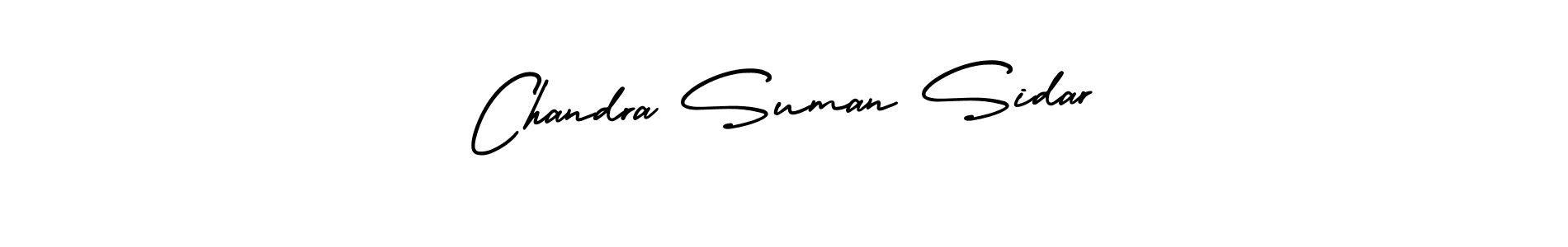 Chandra Suman Sidar stylish signature style. Best Handwritten Sign (AmerikaSignatureDemo-Regular) for my name. Handwritten Signature Collection Ideas for my name Chandra Suman Sidar. Chandra Suman Sidar signature style 3 images and pictures png