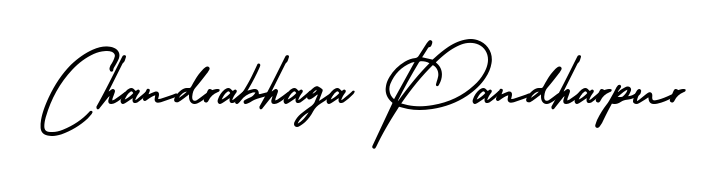 Designed for modern professionals: Chandrabhaga Pandharpur name signature crafted with AmerikaSignatureDemo-Regular script. Ready for digital PDF workflows. Chandrabhaga Pandharpur signature style 3 images and pictures png