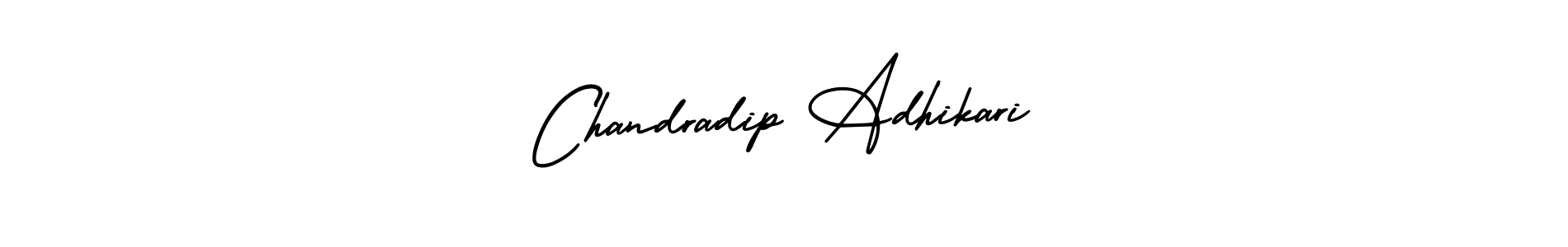 Also we have Chandradip Adhikari name is the best signature style. Create professional handwritten signature collection using AmerikaSignatureDemo-Regular autograph style. Chandradip Adhikari signature style 3 images and pictures png