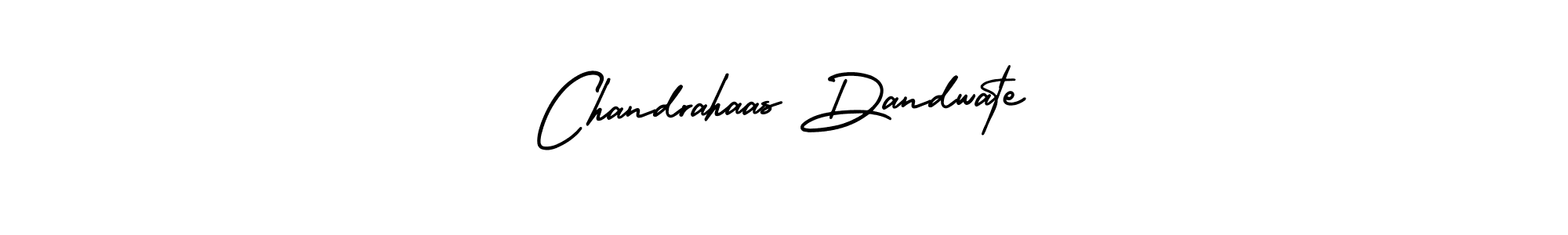 You should practise on your own different ways (AmerikaSignatureDemo-Regular) to write your name (Chandrahaas Dandwate) in signature. don't let someone else do it for you. Chandrahaas Dandwate signature style 3 images and pictures png