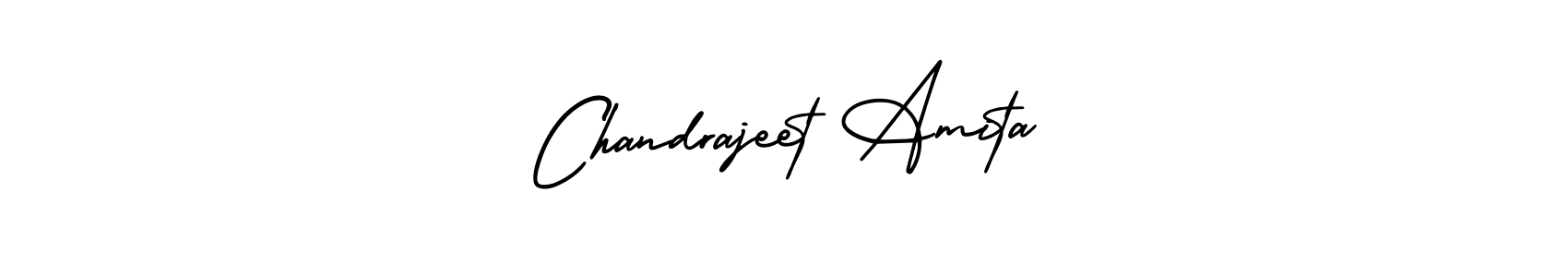 Create a beautiful signature design for name Chandrajeet Amita. With this signature (AmerikaSignatureDemo-Regular) fonts, you can make a handwritten signature for free. Chandrajeet Amita signature style 3 images and pictures png