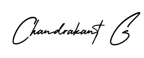 Give your name Chandrakant G an exquisite flair with the AmerikaSignatureDemo-Regular script font. Ideal for contracts, resumes, and formal letterheads. Chandrakant G signature style 3 images and pictures png