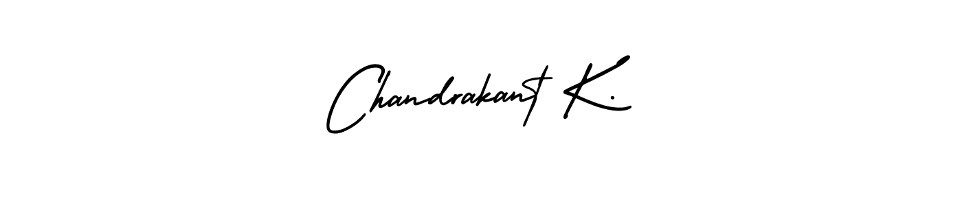 Design your own signature with our free online signature maker. With this signature software, you can create a handwritten (AmerikaSignatureDemo-Regular) signature for name Chandrakant K.. Chandrakant K. signature style 3 images and pictures png