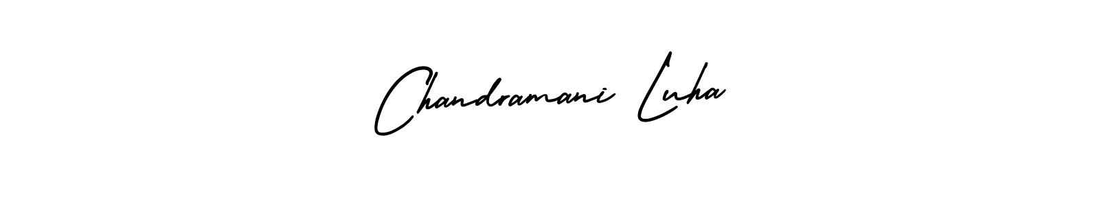How to make Chandramani Luha name signature. Use AmerikaSignatureDemo-Regular style for creating short signs online. This is the latest handwritten sign. Chandramani Luha signature style 3 images and pictures png