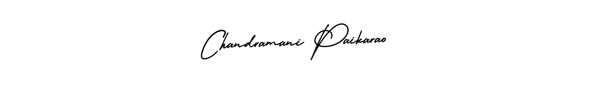 How to make Chandramani Paikarao name signature. Use AmerikaSignatureDemo-Regular style for creating short signs online. This is the latest handwritten sign. Chandramani Paikarao signature style 3 images and pictures png