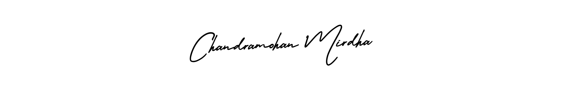 Design your own signature with our free online signature maker. With this signature software, you can create a handwritten (AmerikaSignatureDemo-Regular) signature for name Chandramohan Mirdha. Chandramohan Mirdha signature style 3 images and pictures png