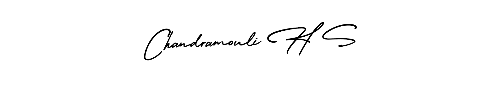 The best way (AmerikaSignatureDemo-Regular) to make a short signature is to pick only two or three words in your name. The name Chandramouli H S include a total of six letters. For converting this name. Chandramouli H S signature style 3 images and pictures png