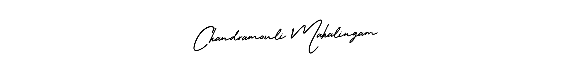 How to make Chandramouli Mahalingam name signature. Use AmerikaSignatureDemo-Regular style for creating short signs online. This is the latest handwritten sign. Chandramouli Mahalingam signature style 3 images and pictures png