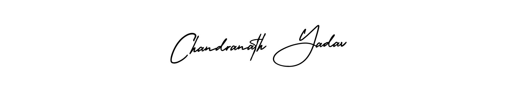How to make Chandranath Yadav signature? AmerikaSignatureDemo-Regular is a professional autograph style. Create handwritten signature for Chandranath Yadav name. Chandranath Yadav signature style 3 images and pictures png