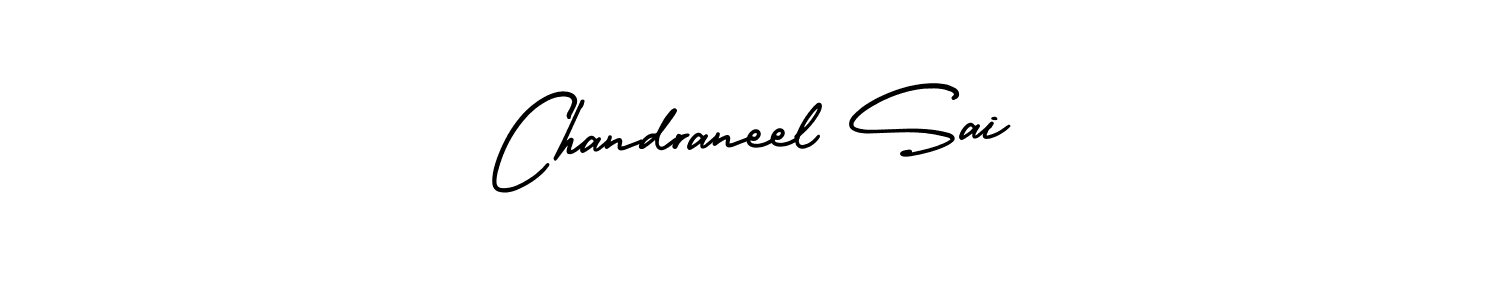 Use a signature maker to create a handwritten signature online. With this signature software, you can design (AmerikaSignatureDemo-Regular) your own signature for name Chandraneel Sai. Chandraneel Sai signature style 3 images and pictures png