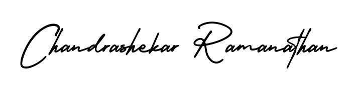Get inspired by this graceful AmerikaSignatureDemo-Regular signature style for name Chandrashekar Ramanathan. Smooth loops and balanced proportions for everyday use. Chandrashekar Ramanathan signature style 3 images and pictures png