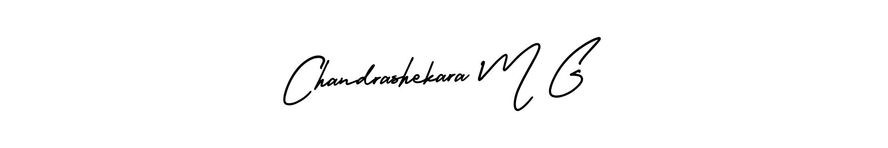 How to make Chandrashekara M G name signature. Use AmerikaSignatureDemo-Regular style for creating short signs online. This is the latest handwritten sign. Chandrashekara M G signature style 3 images and pictures png