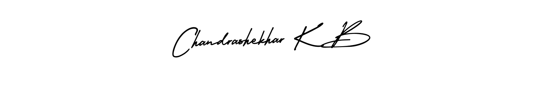 How to make Chandrashekhar K B name signature. Use AmerikaSignatureDemo-Regular style for creating short signs online. This is the latest handwritten sign. Chandrashekhar K B signature style 3 images and pictures png