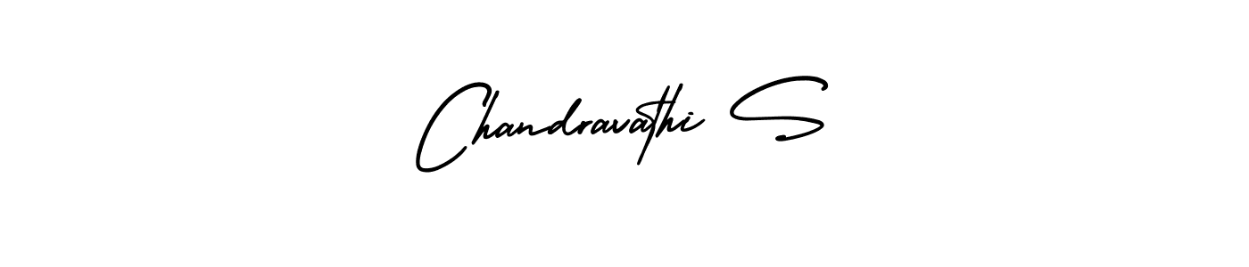 Make a beautiful signature design for name Chandravathi S. With this signature (AmerikaSignatureDemo-Regular) style, you can create a handwritten signature for free. Chandravathi S signature style 3 images and pictures png