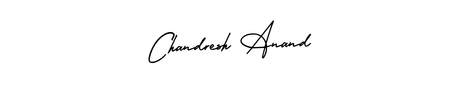 This is the best signature style for the Chandresh Anand name. Also you like these signature font (AmerikaSignatureDemo-Regular). Mix name signature. Chandresh Anand signature style 3 images and pictures png