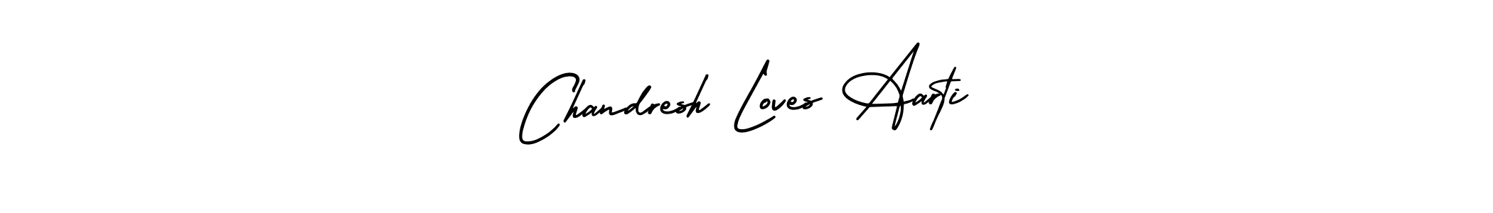 Make a beautiful signature design for name Chandresh Loves Aarti. With this signature (AmerikaSignatureDemo-Regular) style, you can create a handwritten signature for free. Chandresh Loves Aarti signature style 3 images and pictures png