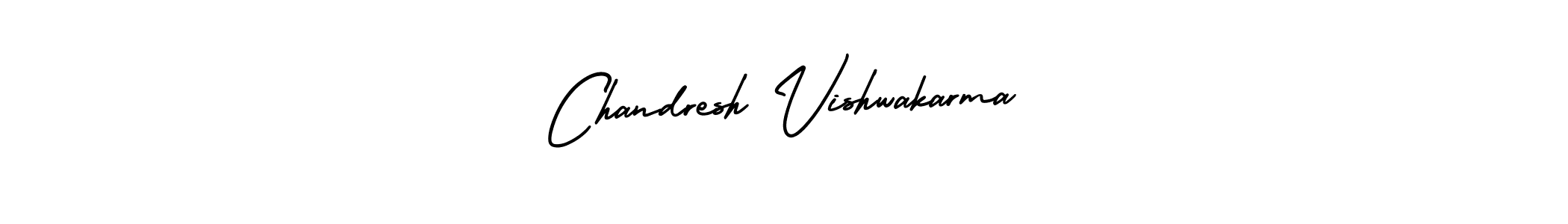 This is the best signature style for the Chandresh Vishwakarma name. Also you like these signature font (AmerikaSignatureDemo-Regular). Mix name signature. Chandresh Vishwakarma signature style 3 images and pictures png