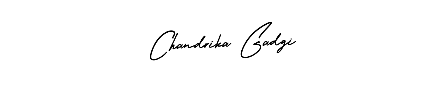 Also You can easily find your signature by using the search form. We will create Chandrika Gadgi name handwritten signature images for you free of cost using AmerikaSignatureDemo-Regular sign style. Chandrika Gadgi signature style 3 images and pictures png