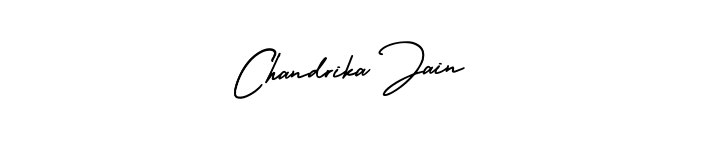 if you are searching for the best signature style for your name Chandrika Jain. so please give up your signature search. here we have designed multiple signature styles  using AmerikaSignatureDemo-Regular. Chandrika Jain signature style 3 images and pictures png