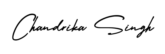 Create a personalized artistic stamp with Chandrika Singh in AmerikaSignatureDemo-Regular font. Perfect for visual artists, designers, and influencers. Chandrika Singh signature style 3 images and pictures png