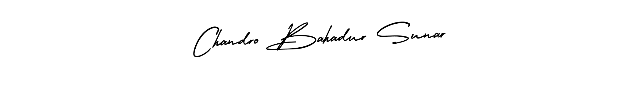 How to make Chandro Bahadur Sunar signature? AmerikaSignatureDemo-Regular is a professional autograph style. Create handwritten signature for Chandro Bahadur Sunar name. Chandro Bahadur Sunar signature style 3 images and pictures png
