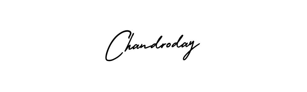 Design your own signature with our free online signature maker. With this signature software, you can create a handwritten (AmerikaSignatureDemo-Regular) signature for name Chandroday. Chandroday signature style 3 images and pictures png