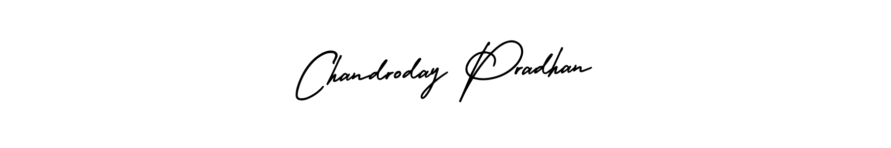 This is the best signature style for the Chandroday Pradhan name. Also you like these signature font (AmerikaSignatureDemo-Regular). Mix name signature. Chandroday Pradhan signature style 3 images and pictures png