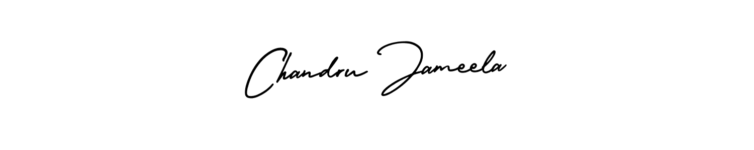 if you are searching for the best signature style for your name Chandru Jameela. so please give up your signature search. here we have designed multiple signature styles  using AmerikaSignatureDemo-Regular. Chandru Jameela signature style 3 images and pictures png