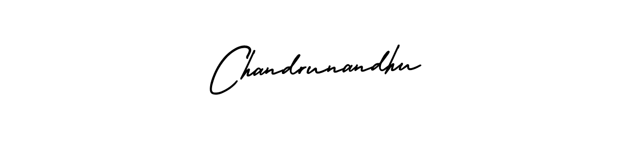 Chandrunandhu stylish signature style. Best Handwritten Sign (AmerikaSignatureDemo-Regular) for my name. Handwritten Signature Collection Ideas for my name Chandrunandhu. Chandrunandhu signature style 3 images and pictures png